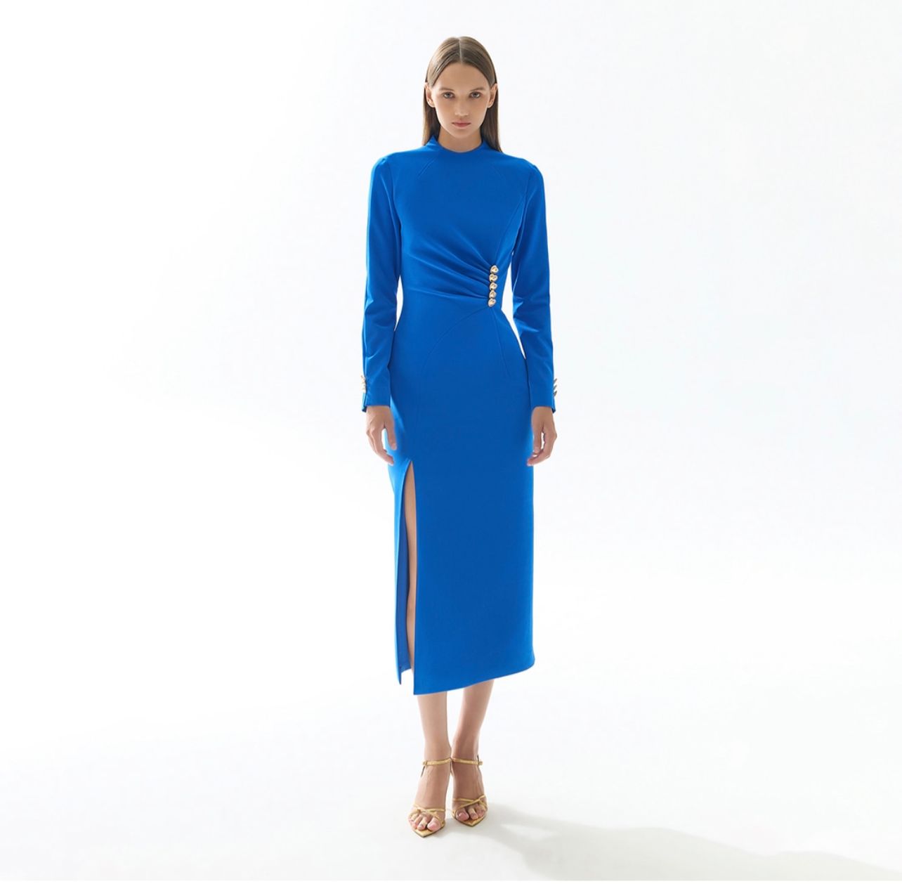 Blue midi dress