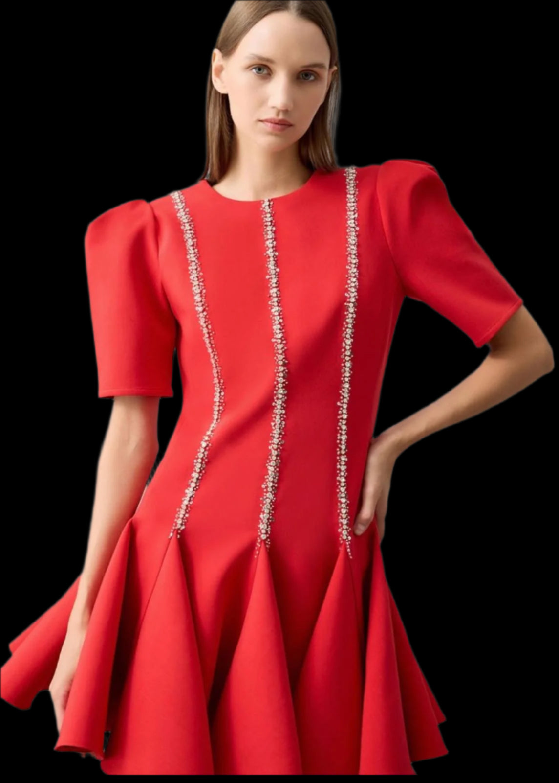 Short red dress